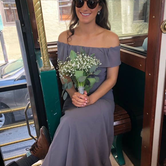 Grey Bridesmaid Dress - Picture 2 of 2
